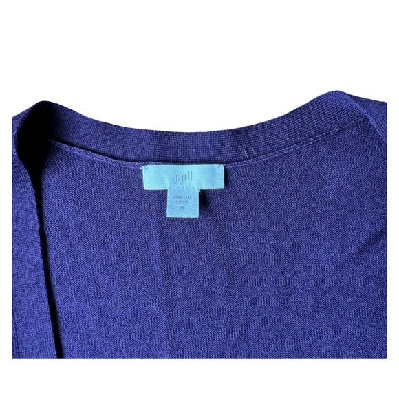J.JILL eggplant 3 button wool blend cardigan size XL - Picture 7 of 9